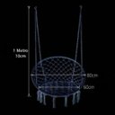 Ver imagem 4 de Rede Cadeira Balanço Suspensa Almofada Algodao Decoraçao Confortavel Casa Jardim Varanda Quintal Sac