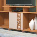 Ver imagem 6 de Estante Home Compacta Sala Estar Tv até 47 Polegadas 1 Porta 2 Prateleiras e Pés Milla Hb Móveis Cin