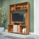 Ver imagem 3 de Estante Home Compacta Sala Estar Tv até 47 Polegadas 1 Porta 2 Prateleiras e Pés Milla Hb Móveis Cin