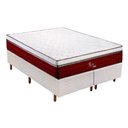 Ver imagem 1 de Cama Box Queen: Colchão Molas Polar Masterpocket Ensacadas Rubi + Base Crc Rústico Branco(158x198)