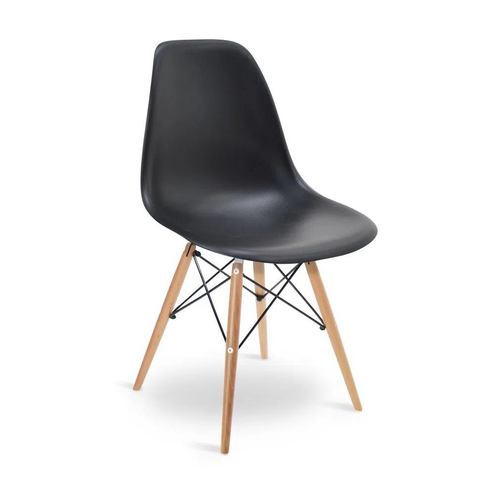 Conjunto Saarinen Basic 110cm Preta e 5 Cadeiras Eames Preta - 2