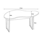 Ver imagem 5 de Escrivaninha Orgânica Industrial sem Gavetas MDF 171cm Branco F5 Office