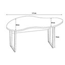 Ver imagem 2 de Escrivaninha Orgânica Industrial sem Gavetas MDF 171cm Branco F5 Office