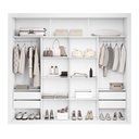 Ver imagem 3 de Closet 100% MDF 4 Gavetas 230 cm NT6060 Branco Amoudi Móveis