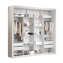 Ver imagem 4 de Closet 100% MDF 4 Gavetas 230 cm NT6060 Branco Amoudi Móveis