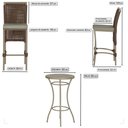 Ver imagem 2 de Mesa Bistrô e 2 Banquetas Roma Fendi Corda Náutica Estofado 8 Trama Original
