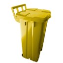 Ver imagem 1 de Lixeira 100 Litros com Roda e Pedal Amarelo