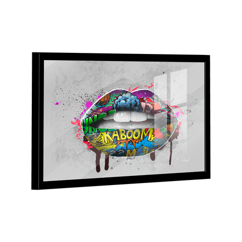 Quadro Boca Grafite -- BR ARTES