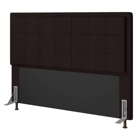 Cabeceira Cama Box King Canada 195 Cm Sintético MV Estofados Marrom