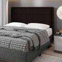Ver imagem 2 de Cabeceira Cama Box King Canada 195 Cm Sintético MV Estofados Marrom