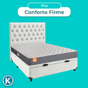 Ver imagem 4 de Cama Box Bau + Colchão Casal D23 Pro Inducol + Cabeceira Estofada