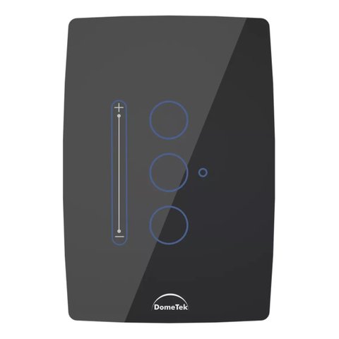 Interruptor Dimmer Wifi Inteligente Slide Touch 3 Botões Preto Dometek Diamond 4x2