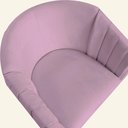 Ver imagem 4 de Kit 05 Poltronas Julia Base Metálica Dourado Suede Rosa Bebê - D'Classe Decor