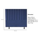 Ver imagem 4 de Cabeceira Estofada Cama Box King 195 Cm Esther Suede e Frame Cor:azul Marinho