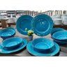 JOGO JANTAR 4 PRATO RASO 27CM AZUL TURQUESA MELAMINA ALTA QUALIDADE PRATTOS - 3