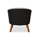 Ver imagem 7 de Poltrona Sala Decorativa Kit 2 Stella Pé Madeira Trapézio Castanho Sintético Pu D03 - D’Rossi