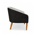 Ver imagem 6 de Poltrona Sala Decorativa Kit 2 Stella Pé Madeira Trapézio Castanho Sintético Pu D03 - D’Rossi