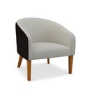 Ver imagem 5 de Poltrona Sala Decorativa Kit 2 Stella Pé Madeira Trapézio Castanho Sintético Pu D03 - D’Rossi