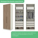 Ver imagem 6 de Guarda-roupa Solteiro Modulado Seletto 4 Portas 3 Gavetas Me27 Areia/jequitibá - Henn