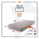 Ver imagem 2 de Colchão Solteiro Espuma D20 Valentine 78x188x12 Branco