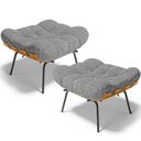 Ver imagem 1 de Kit 02 Puffs Decorativos Sala de Estar Costela L02 Pied Poule - Lyam Decor