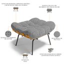 Ver imagem 5 de Kit 02 Puffs Decorativos Sala de Estar Costela L02 Pied Poule - Lyam Decor