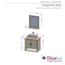 Ver imagem 5 de Gabinete Banheiro Deli Cuba Lume Bco Torneira Val Click Inox