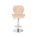 Ver imagem 3 de Conjunto 3 Banquetas Slim Couro Pu Regulagem de Altura - Nude