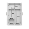 Sapateira Armário Any 2 Portas Prat. Ajustável Multiuso Mdf:branco - 5