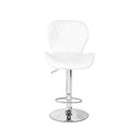 Ver imagem 5 de Conjunto 04 Banquetas Slim Material Ecológico Regulagem de Altura - Branca