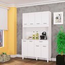 Ver imagem 2 de Cozinha Ambiente Kit Cassia 8 Portas Branco - Poquema