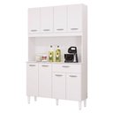 Ver imagem 1 de Cozinha Ambiente Kit Cassia 8 Portas Branco - Poquema