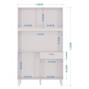 Ver imagem 3 de Cozinha Ambiente Kit Cassia 8 Portas Branco - Poquema