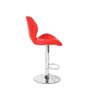 Banqueta Slim Couro PU Regulagem de Altura - Vermelha - 3