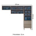 Ver imagem 4 de Cozinha Completa Proença 5 Portas 2 Gavetas Ripado com Vidro Nogueira/nude Prime Tx - Demobile