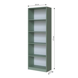 Estante Livreiro Multiuso Eliana com 5 Nichos Verde Bellagio - 2