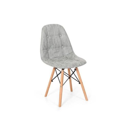 Cadeira Eiffel Botonê Special Estofada Base Madeira - Turquesa Claro