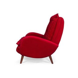 Poltrona Estofada Diandra Cia do Estofado - Vermelha - 4