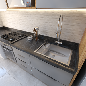 Cuba de Inox 70x40 Pia Embutida C/ Escorredor Technox