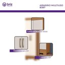Ver imagem 7 de Guarda Roupa Casal 6 Portas 3 Gavetas Francês com Armário Multiuso 2 Portas 3 Prateleiras Cinamomo o