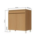 Ver imagem 4 de Balcão Modular Simone Mendes 80cm 2 Portas 1 Gaveta Nesher