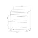 Ver imagem 3 de Balcão Modular Simone Mendes 80cm 2 Portas 1 Gaveta Nesher