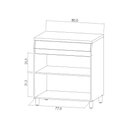 Ver imagem 3 de Balcão Modular Simone Mendes 80cm 2 Portas 1 Gaveta Nesher
