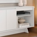 Ver imagem 5 de Rack 1,60m 55 Polegadas Tulum Branco - Móveis Arapongas Branco