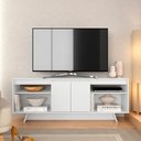 Ver imagem 3 de Rack 1,60m 55 Polegadas Tulum Branco - Móveis Arapongas Branco