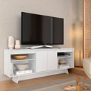 Ver imagem 1 de Rack 1,60m 55 Polegadas Tulum Branco - Móveis Arapongas Branco