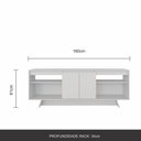 Ver imagem 7 de Rack 1,60m 55 Polegadas Tulum Branco - Móveis Arapongas Branco