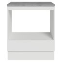 Ver mais imagens de Balcão para Forno/Micro-Ondas 70 x 60 cm 1 Gaveta (com Tampo) Branco Madesa