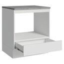Ver imagem 6 de Balcão para Forno/Micro-Ondas 70 x 60 cm 1 Gaveta (com Tampo) Branco Madesa