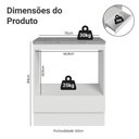 Ver imagem 3 de Balcão para Forno/Micro-Ondas 70 x 60 cm 1 Gaveta (com Tampo) Branco Madesa